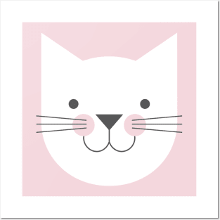 Smiling Kitty Cat Posters and Art